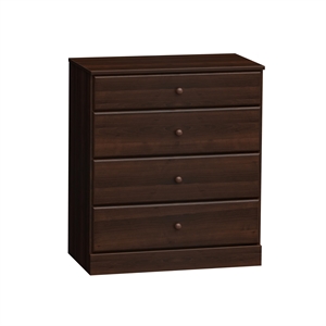 Prepac Astrid 4 Drawer Chest in Espresso