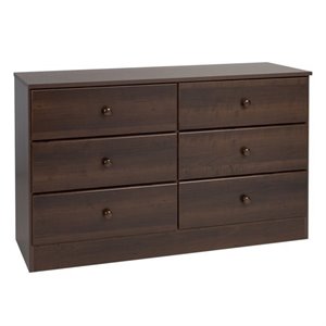 prepac astrid 6 drawer dresser