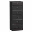 Prepac Astrid 19.75 in. 6-Drawer Engineered Wood Lingerie Chest in Black