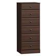 Prepac Astrid 19.75 in. 6-Drawer Engineered Wood Lingerie Chest in Espresso