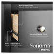 Prepac Sonoma 52.75 in. 6-Drawer Engineered Wood Chest in Black