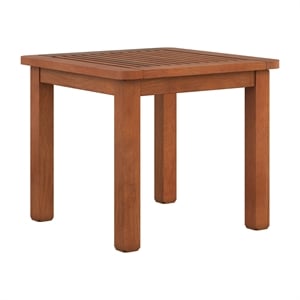 corliving miramar natural wood outdoor side table