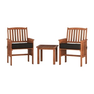 corliving miramar natural wood outdoor chair and side table 3pc set