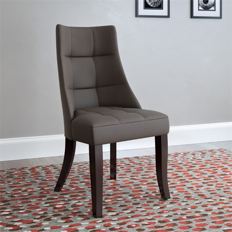 Tufted Side Chair In Brown Set Of 2 Dpp 890 C Tufted Side Chair In Brown Set Of 2