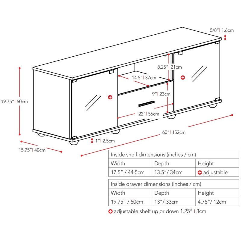 tv table height