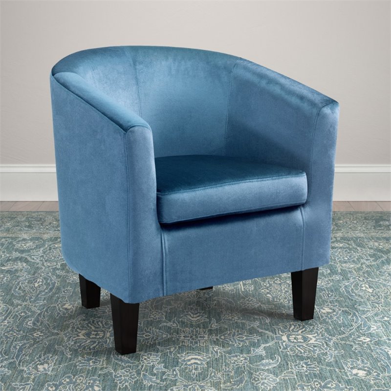 Antonio Velvet Tub Chair in Blue LAD728C