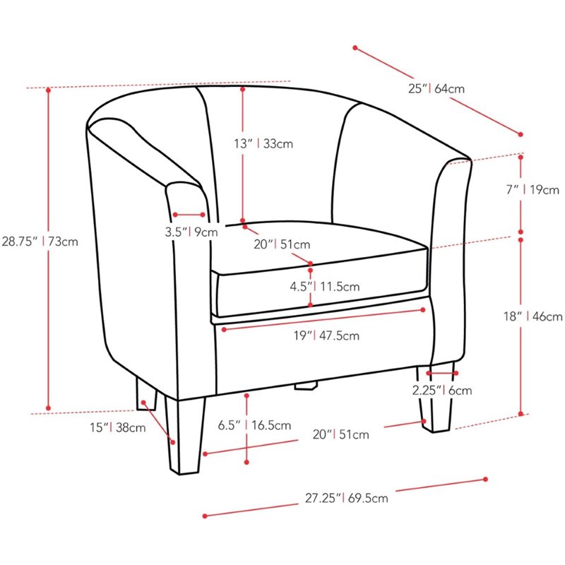 Silver tub online chair