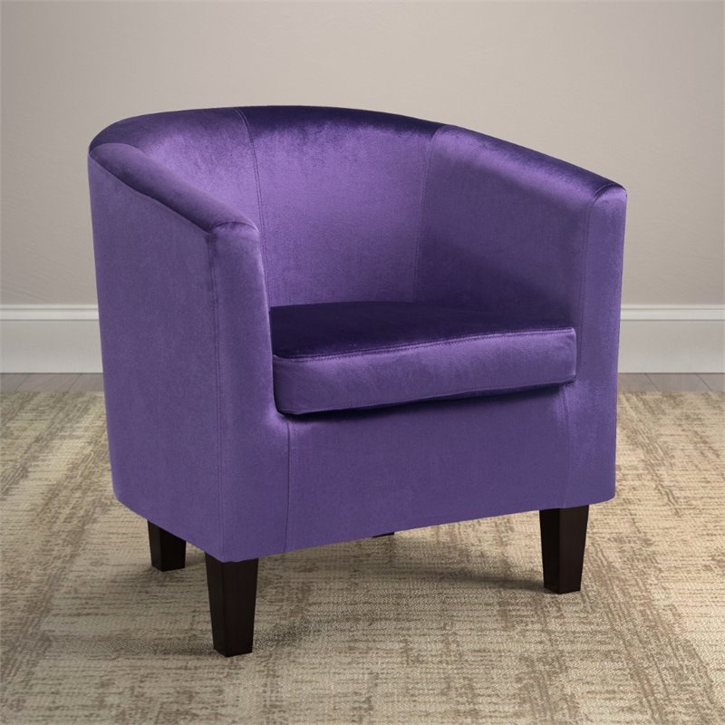 CorLiving Antonio Velvet Tub Chair in Purple LAD758C