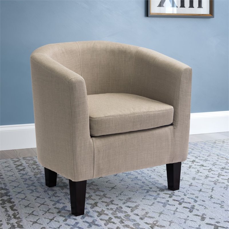 Antonio Fabric Tub Chair In Beige For Sale Online