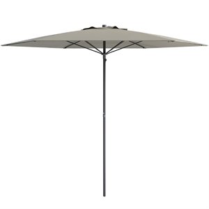 CorLiving 7.5ft UV Resistant Sand Gray Fabric Beach/Patio Umbrella