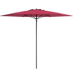 CorLiving 7.5ft UV Resistant Wine Red Fabric Beach/Patio Umbrella