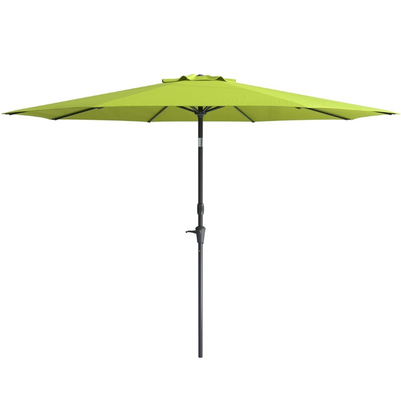 Corliving Wind Resistant Tilting 10 Patio Umbrella In Green Ppu 740 U