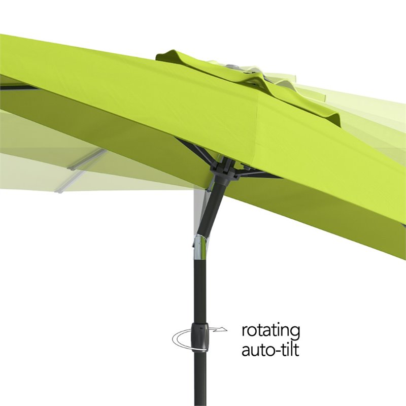 Corliving Wind Resistant Tilting 10 Patio Umbrella In Green Ppu 740 U