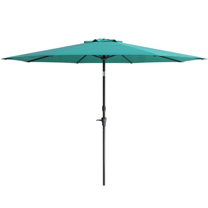 Corliving Wind Resistant Tilting 10 Patio Umbrella In Blue Ppu 760 U