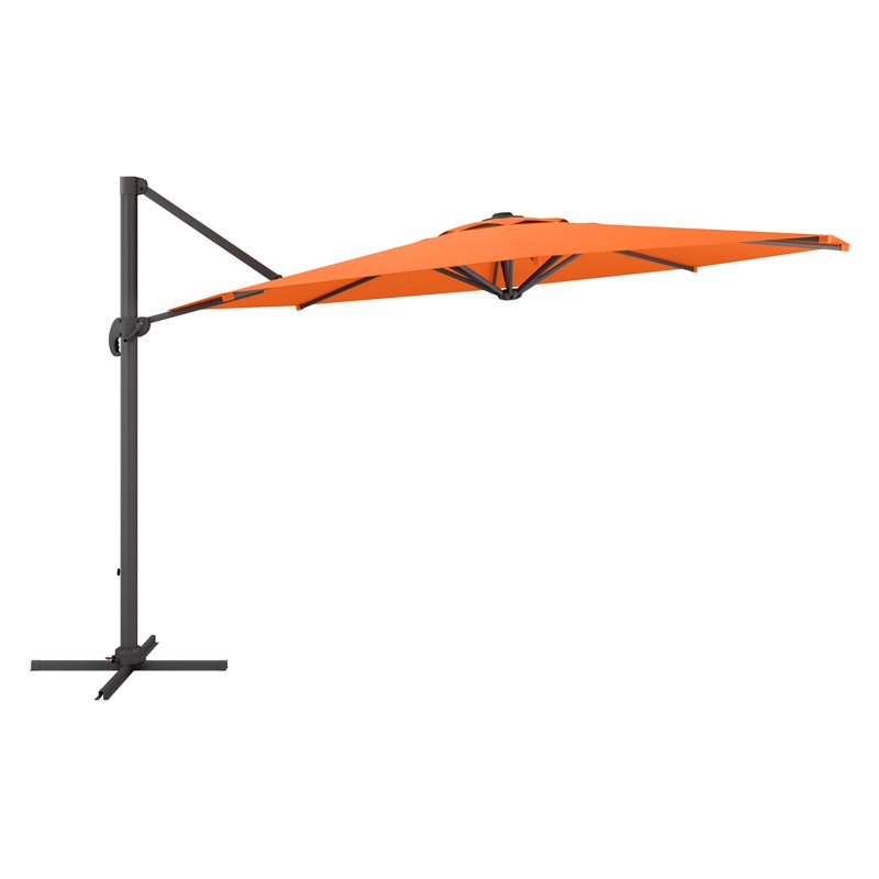 Corliving Deluxe Offset Patio Umbrella In Orange Ppu 501 U