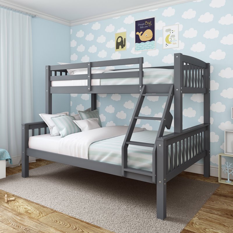 Corliving Twin Over Full Bunk Bed In Grey Bdn 272 B Corliving Twin Over Full Bunk Bed In Grey