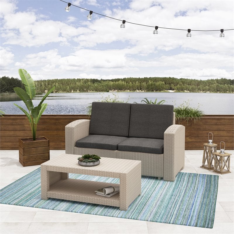 dark grey patio set