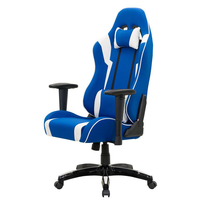 CorLiving Blue and White High Back Ergonomic Gaming Chair