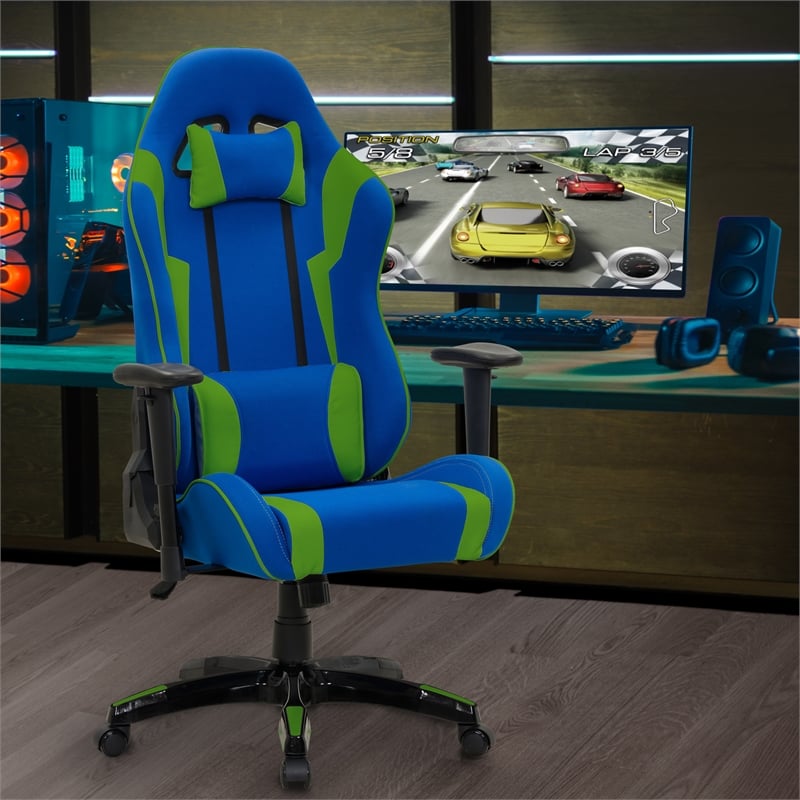 Gaming chair best sale baby blue