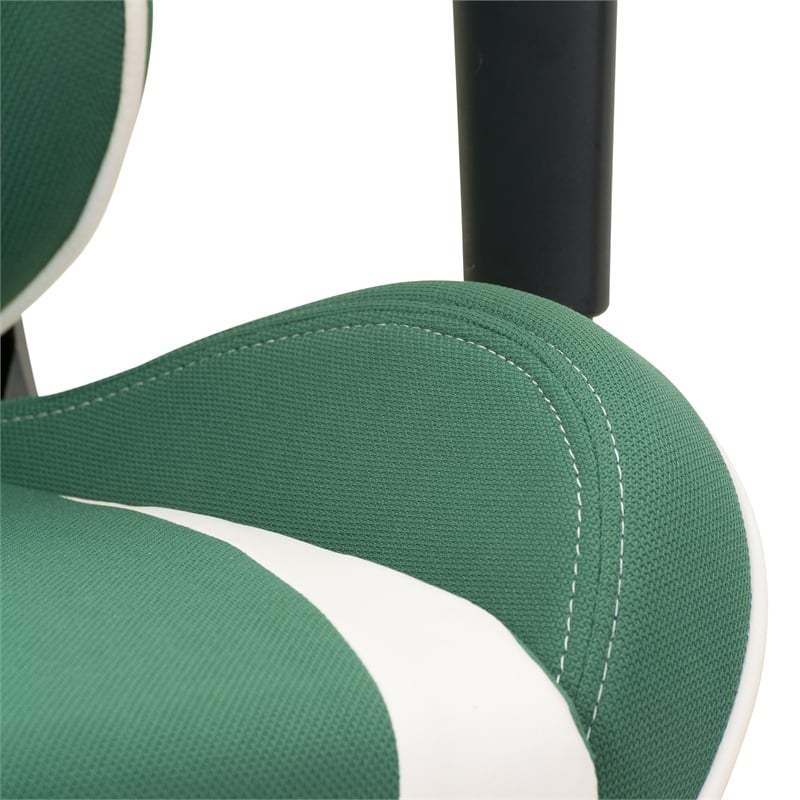 gaming chair green and white