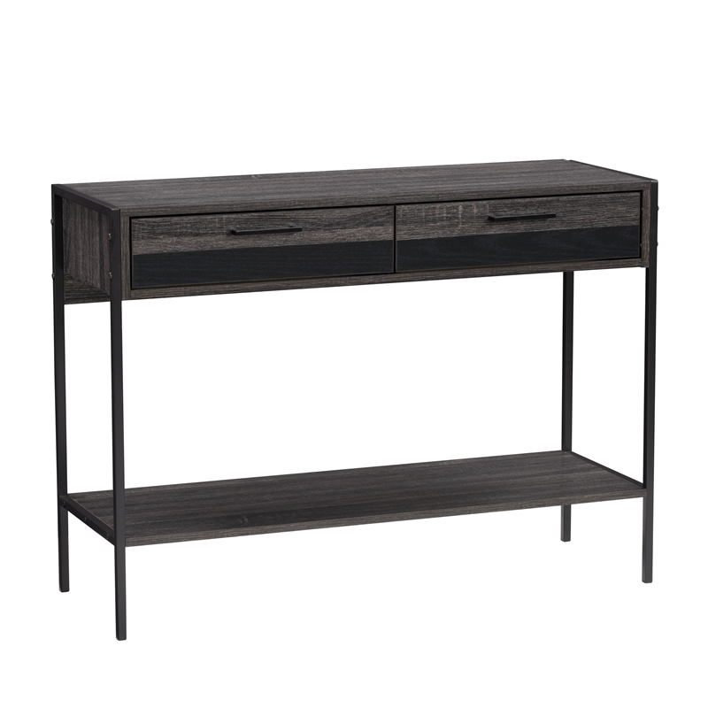 Corliving Distressed Carbon Gray Entryway Table LFF110E
