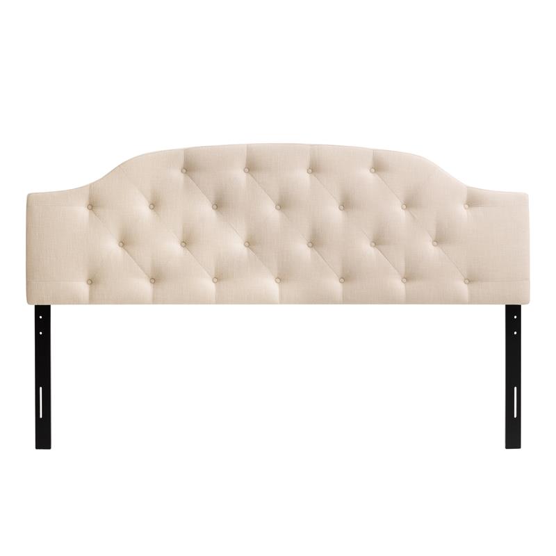 CorLiving Calera Tufted Cream Fabric Headboard King BBT116K