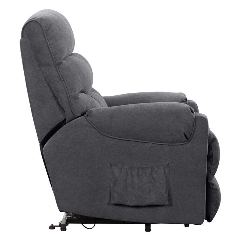 CorLiving Dallas Navy Blue Fabric Power Lift Assist Recliner LZY754P