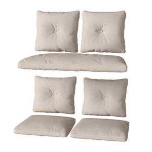 corliving 7pc replacement warm white fabric cushion set