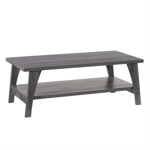 corliving hollywood coffee table with shelf in gray