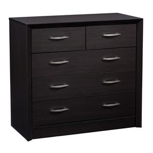 corliving newport 5 drawer dresser in black