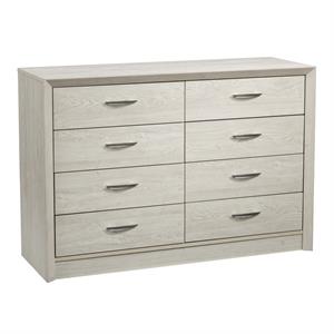 corliving newport drawer dresser in white washed oak
