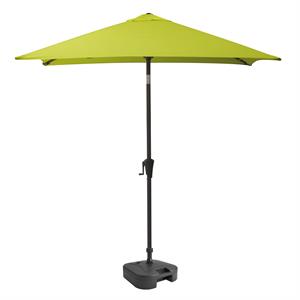 corliving  square tilting lime green fabric patio umbrella with base