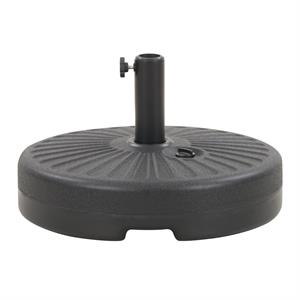 corliving dark gray plastic umbrella base with steel-lined attachment piece