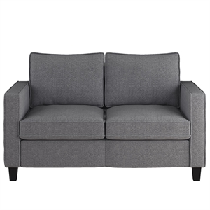 corliving georgia gray fabric loveseat sofa