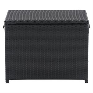 corliving parksville black wicker / rattan insulated cooler table
