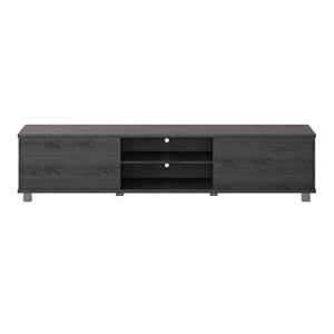 CorLiving Hollywood Dark Gray Wood Grain TV Stand -  for TVs up to 85