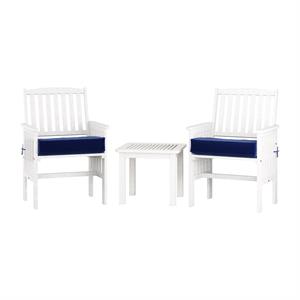 corliving miramar white washed wood outdoor chair and side table 3pc set