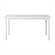 CorLiving Miramar White Washed Wood Outdoor Dining Table