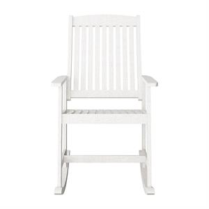 corliving miramar white washed wood outdoor rocking chair