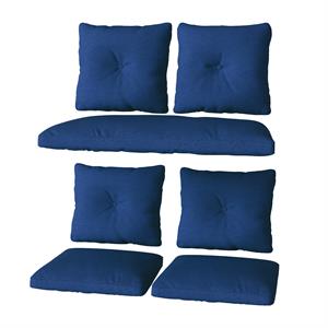 CorLiving 7pc Replacement Navy Blue Fabric Cushion Set