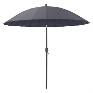 corliving gray fabric garden parasol patio umbrella