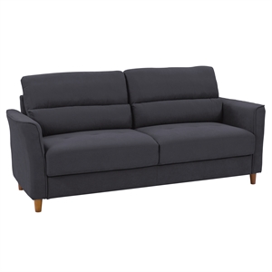 corliving georgia dark gray fabric upholstered three seater sofa