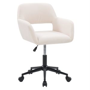 corliving marlowe fabric upholstered task chair in off white