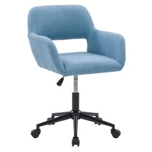 corliving marlowe fabric upholstered task chair in light blue