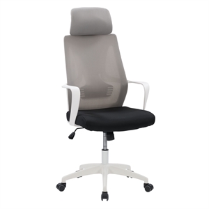 corliving workspace fabric mesh back gray and black office chair