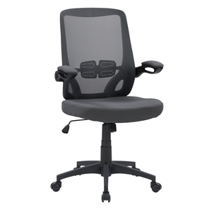 corliving workspace high fabric mesh back office chair in gray