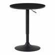 CorLiving Round Adjustable Swivel Black Metal Base Pedestal Dining Table