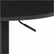 CorLiving Round Adjustable Swivel Black Metal Base Pedestal Dining Table