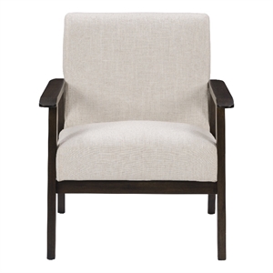 corliving greyson fabric upholstered solid wood frame armchair