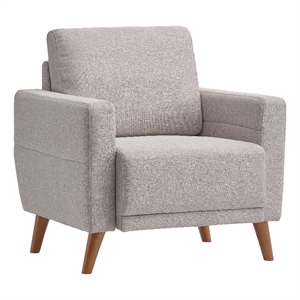 corliving clara modern gray twill-like fabric 32-in wide armchair